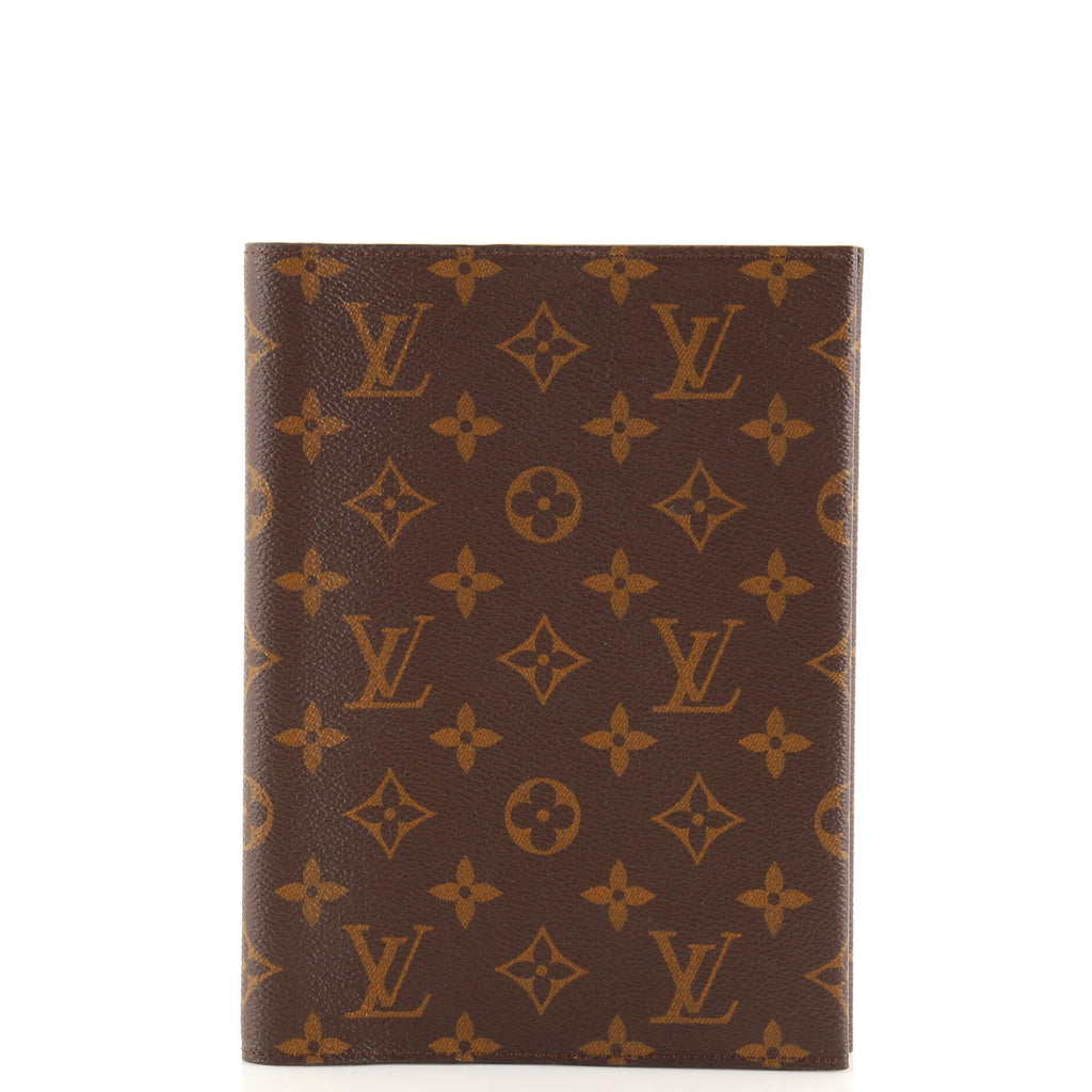 Louis Vuitton Agenda Cover Couverture Carnet Monogram GM Brown in Canvas -  US
