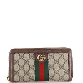 Gucci Ophidia Zip Around Wallet GG Coated Canvas