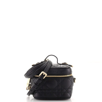 Christian Dior Lady Dior Vanity Case Cannage Quilt Lambskin Micro
