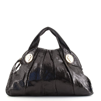 Gucci Hysteria Convertible Top Handle Bag Python Large