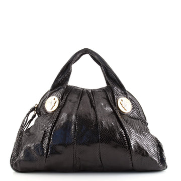 Gucci Hysteria Convertible Top Handle Bag Python Large
