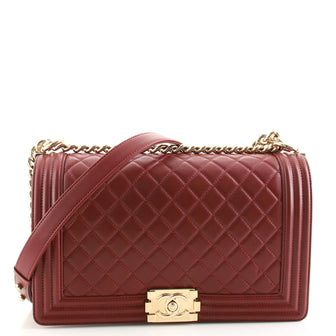 Chanel Boy Flap Bag Quilted Lambskin Large
