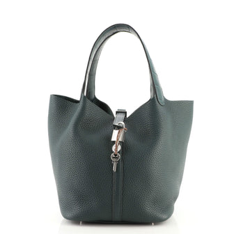 Hermes Touch Picotin Lock Bag Clemence with Matte Alligator MM