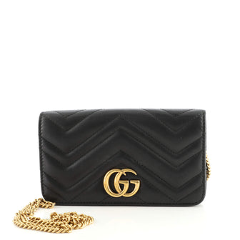 Gucci GG Marmont Chain Flap Bag Matelasse Leather Mini