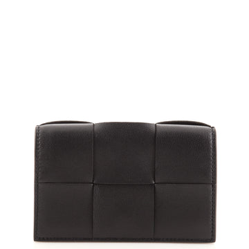 Bottega Veneta Business Card Holder Maxi Intrecciato Leather