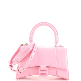 Balenciaga Hourglass Top Handle Bag Leather XS