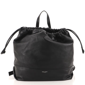 Saint Laurent Drawstring Backpack Leather Large