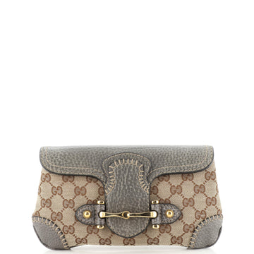 Gucci New Pelham Clutch GG Canvas with Leather