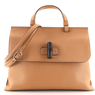 Gucci Bamboo Daily Top Handle Bag Leather Medium