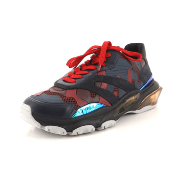 Valentino Men's Bounce Sneakers Camouflage Mesh with Leather