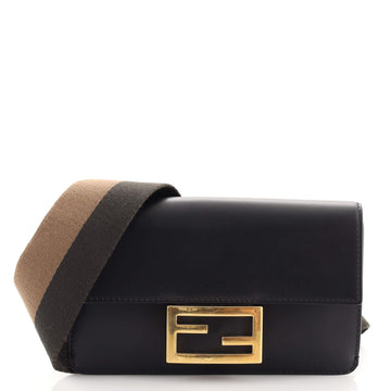 Fendi Flat Baguette Bag Leather Mini