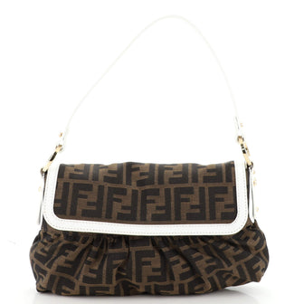 Fendi Chef Flap Bag Zucca Canvas Small