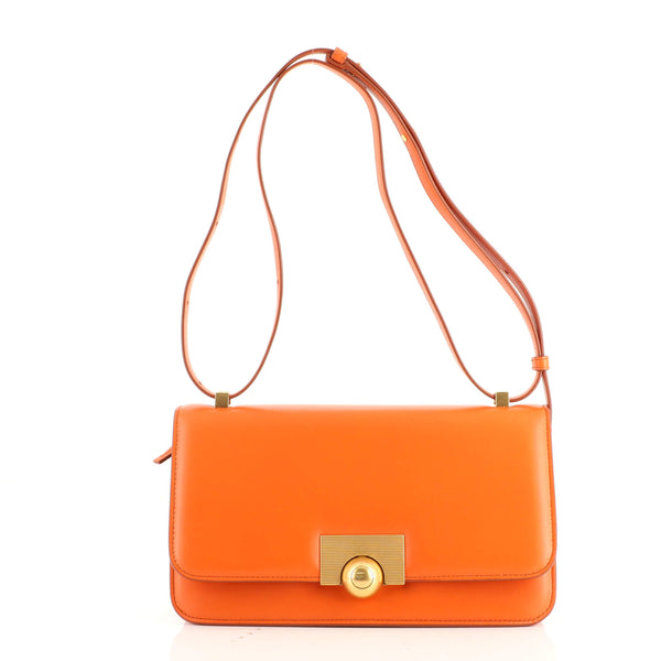 BOTTEGA VENETA The Classic Small Leather Shoulder Bag in Orange