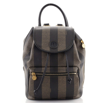 Fendi Pequin Front Pocket Backpack Coated Canvas Small