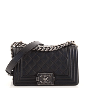 Chanel Boy Flap Bag Quilted Caviar Small