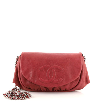 Chanel Half Moon Wallet on Chain Caviar