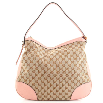 Gucci Bree Hobo (Outlet) GG Canvas with Leather Large