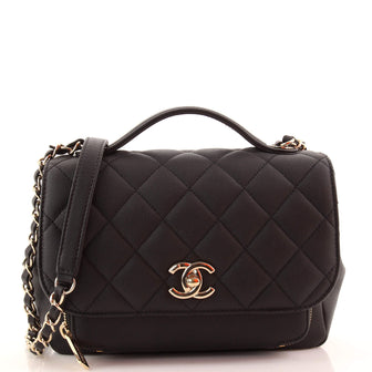 CHANEL BUSINESS AFFINITY FLAP BAG QUILTED CAVIAR SMALL IN SMALL