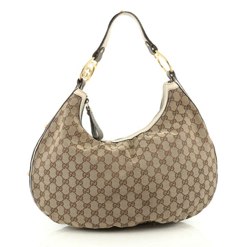 Gucci Interlocking Hobo GG Canvas Medium Brown