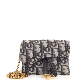 Christian Dior Saddle Nano Pouch Oblique Canvas