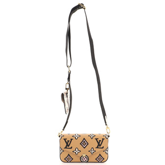 Louis Vuitton Felicie Strap & Go Handbag Wild at Heart Monogram Giant Brown  1706662