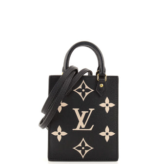 Louis Vuitton, Bags, Louis Vuitton Petit Sac Plat Bag Bicolor Monogram  Empreinte Giant Black