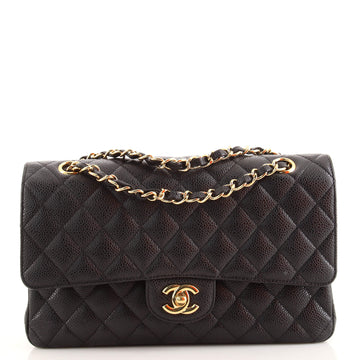 Chanel Classic Double Flap Bag Quilted Caviar Medium