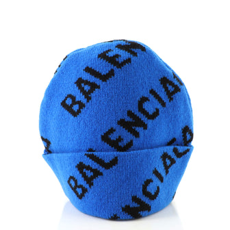Balenciaga Logo Beanie Wool