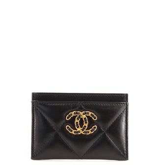 Chanel 19 Card Holder Quilted Lambskin