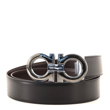 Salvatore Ferragamo Gancini Reversible Belt Leather Wide