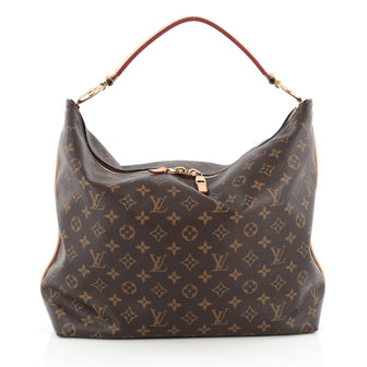 Louis Vuitton Sully Handbag Monogram Canvas MM Brown