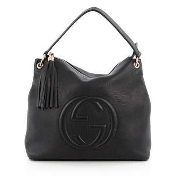 Gucci Soho Convertible Hobo Leather Large Black