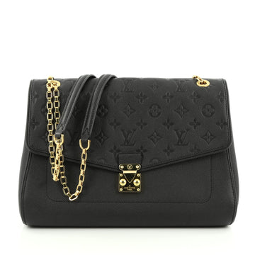 Louis Vuitton Saint Germain Handbag Monogram Empreinte Leather MM Black