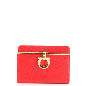 Salvatore Ferragamo Gancini Card Case Leather