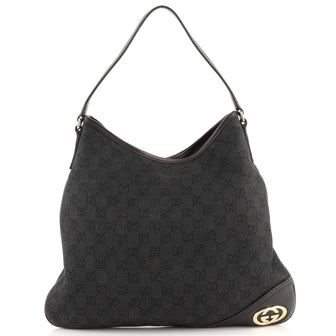 Gucci New Britt Hobo (Outlet) GG Canvas Large