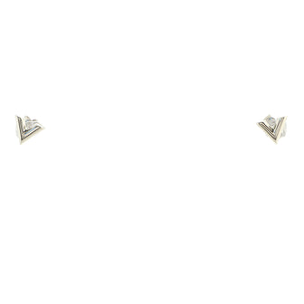 Louis Vuitton Essential V Earrings Silver Metal