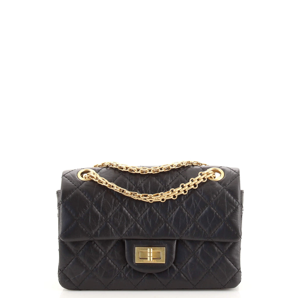 CHANEL Aged Calfskin Quilted 2.55 Reissue Mini Flap Beige 1224176