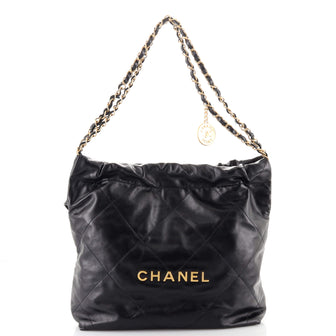 Chanel 22 Chain Hobo Quilted Calfskin Small
