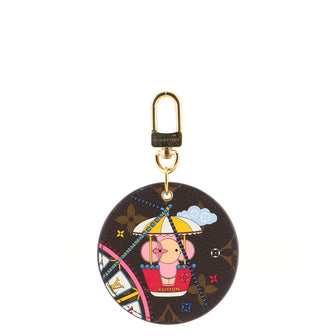 Louis Vuitton Round Illustre Keychain Limited Edition Vivienne Xmas Monogram Canvas