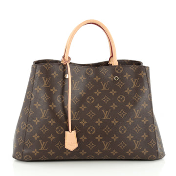 Louis Vuitton Montaigne Handbag Monogram Canvas GM Brown