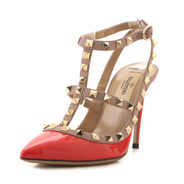 Valentino Women's Rockstud Ankle Strap Pumps Patent