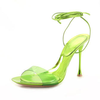 Gianvito Rossi Women's Spice Glass Heeled Sandals PVC and Leather