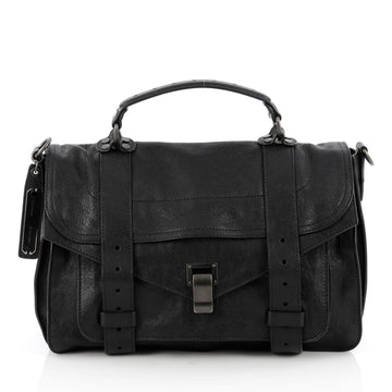 Proenza Schouler PS1 Satchel Leather Medium Black