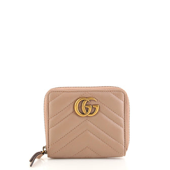Gucci GG Marmont Zip Around Wallet Matelasse Leather Small