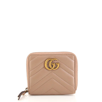 Gucci GG Marmont Zip Around Wallet Matelasse Leather Small