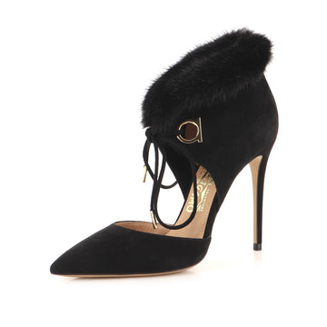 Salvatore Ferragamo Women's Francesca Pumps Suede with Mink