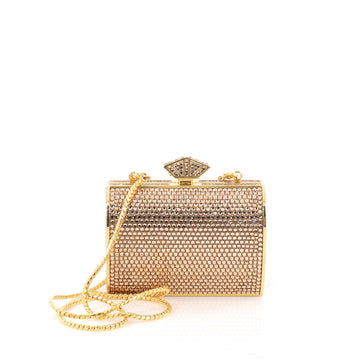 Judith Leiber Minaudiere Crystal Small Gold