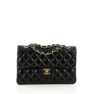 Chanel Classic Double Flap Bag Quilted Lambskin Small Black