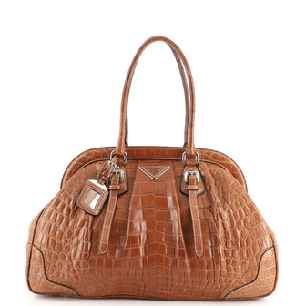 Prada Frame Doctor Bag Crocodile Large