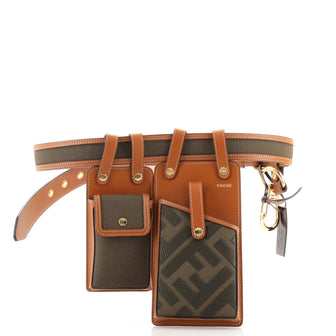 Fendi Multi Accessory Belt Bag Leather and Zucca Canvas